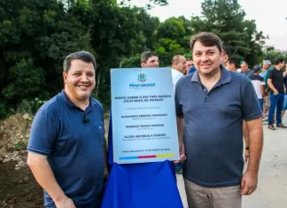 Prefeitura de Praia Grande inaugura ponte da Fortaleza e presta homenagem a morador da comunidade