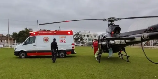 Aeronave da Polícia Civil é acionada para resgate em Jacinto Machado