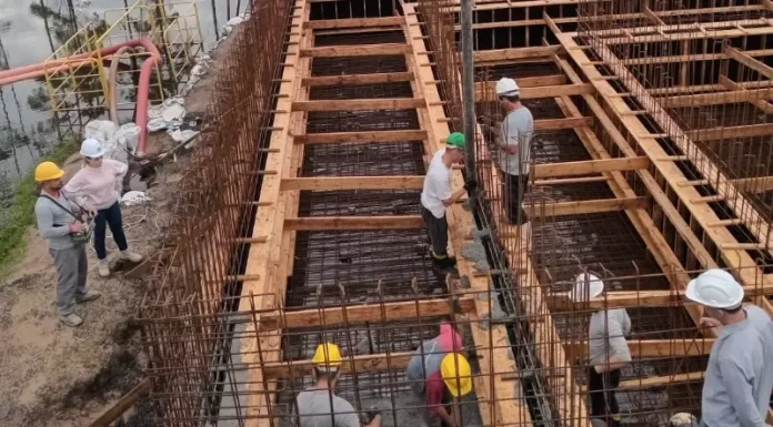 Obra de concretagem é mais um passo para conclusão da nova ETA de Balneário Gaivota