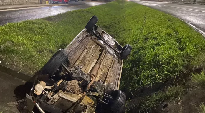 Capotamento na BR-101 em Santa Rosa do Sul