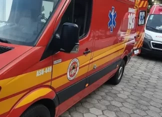 Idosa fica ferida em acidente de trânsito na SC-108 em Meleiro
