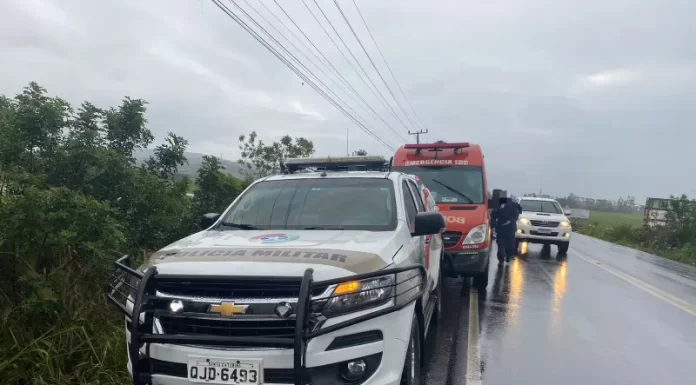 Ciclista fica ferido após colisão na SC-449 entre Sombrio e Balneário Gaivota