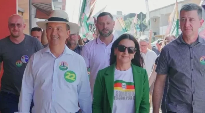 Gislaine recebe o apoio de Jorginho Mello