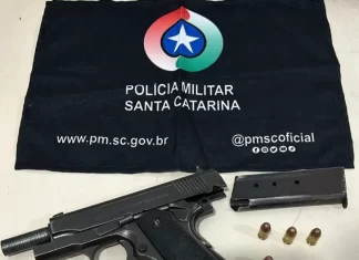 Briga em bar em Balneário Gaivota acaba com apreensão de arma pela PM