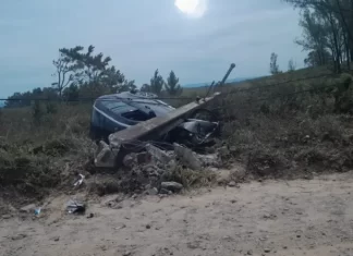 Motorista perde controle de veículo após desviar de cachorro em Balneário Arroio do Silva