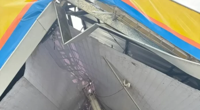 Bombeiros atende colapso em posto de combustível