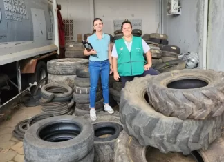 Sombrio participa da campanha de recolhimento de pneus e combate à dengue