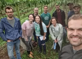 Alunos de agronomia da UFSC visitam Cooperja e pomares de cooperados