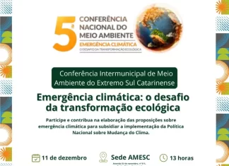Conferência Municipal de Meio Ambiente de Sombrio terá foco na emergência climática
