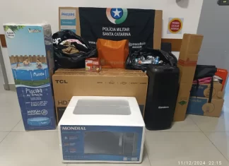 Quadrilha é presa na BR em Sombrio com diversos objetos furtados em Criciúma