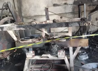 Incêndio em Garagem de Máquinas Agrícolas Mobiliza Bombeiros em Ermo