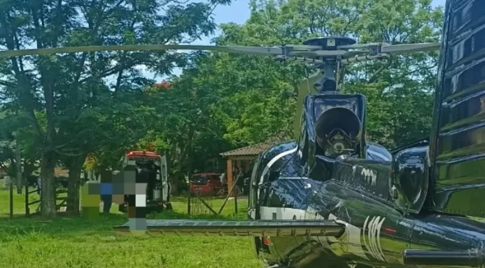 Homem cai de telhado e é resgatado pelo Saer/Samu em Santa Rosa do Sul