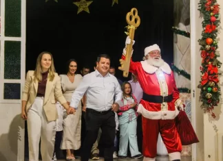Natal dos Canyons encerra com Papai Noel chegando de balão e show nacional