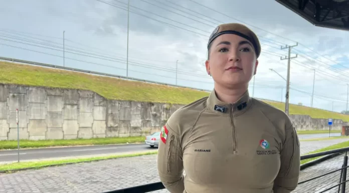 Policial militar moradora de Sombrio salva vida de bebê de quatro meses em Criciúma