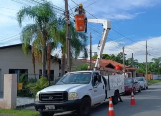 Sombrio segue na modernização da iluminação pública com lâmpadas de LED