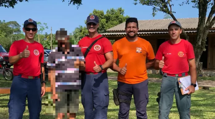 Ação rápida dos Bombeiros encerra horas de aflição e idoso é encontrado com vida em São João do Sul