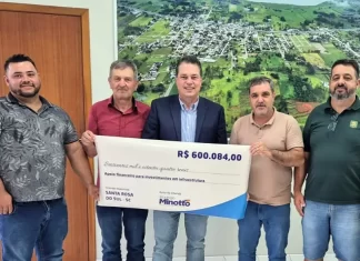 Deputado Minotto garante R$ 600 mil para obras em Santa Rosa do Sul
