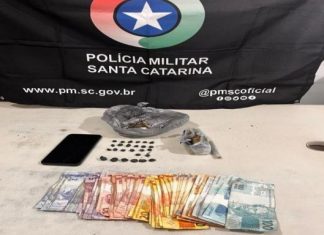 Polícia prende dois por tráfico de drogas em Balneário Gaivota