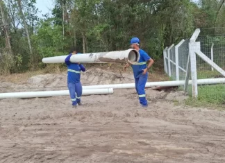 Obras emergenciais para garantir abastecimento de água em Balneário Gaivota