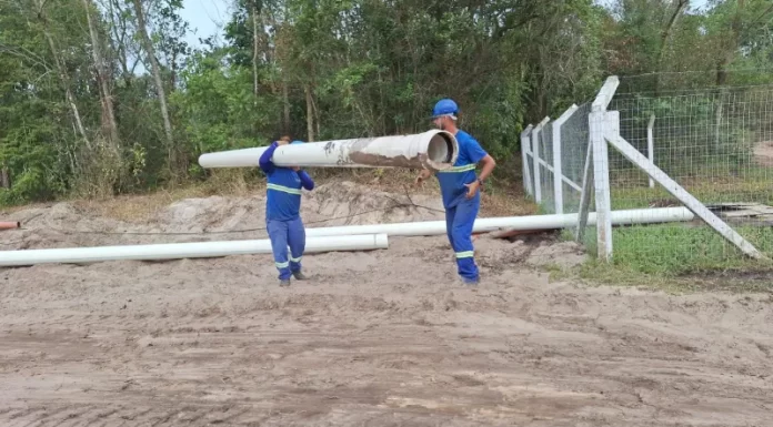 Obras emergenciais para garantir abastecimento de água em Balneário Gaivota