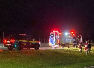 Homem é atropelado na BR-101, em Araranguá, e fica gravemente ferido
