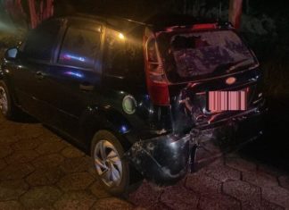 Colisão traseira entre moto e carro é registrada na SC 285