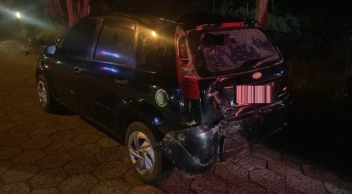 Colisão traseira entre moto e carro é registrada na SC 285