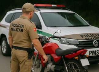 Ladrão de moto é preso minutos após furto no centro de Sombrio