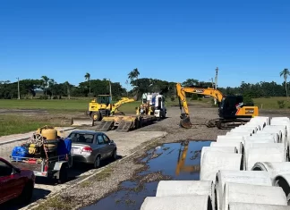 Santa Rosa do Sul inicia obras de drenagem no parque de eventos da Polvilhana