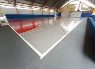 Quadra esportiva da Escola Albino Bernardino de Melo é revitalizada