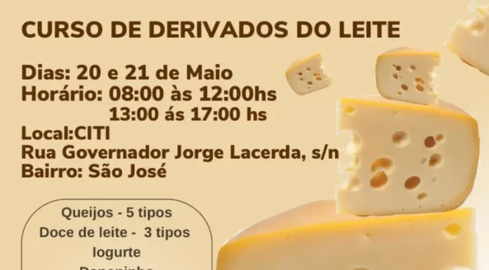 Curso de Derivados do Leite com certificação nacional será oferecido em Sombrio