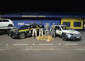Brigada Militar e PRF interceptam grande carga de drogas e prendem homem por tráfico e furto em Torres
