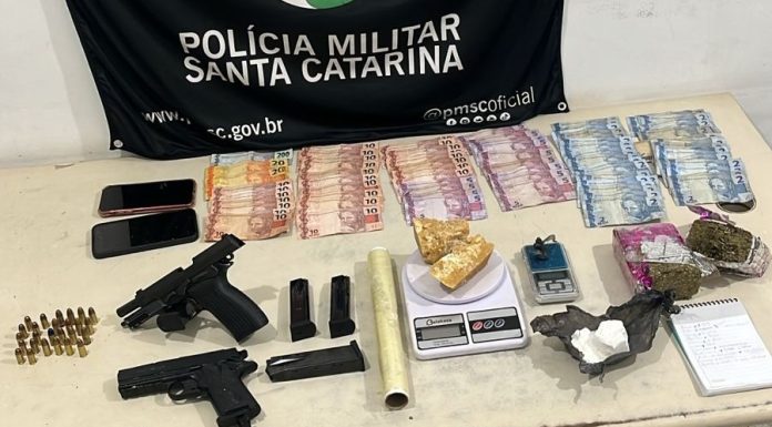 Adolescente é apreendida com drogas e armas em Balneário Gaivota