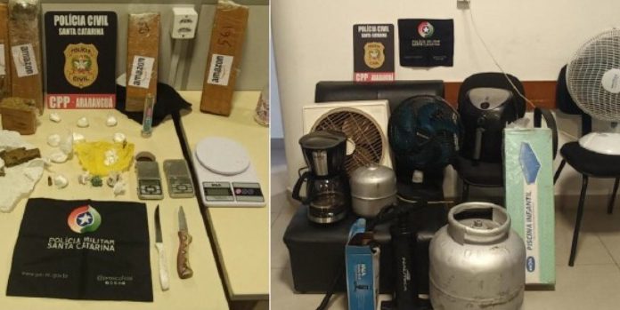 Polícia encontra drogas e objetos furtados após prisão em Arroio do Silva