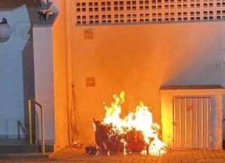 Lixeira da Prefeitura é Incendiada no Bairro Lagoão