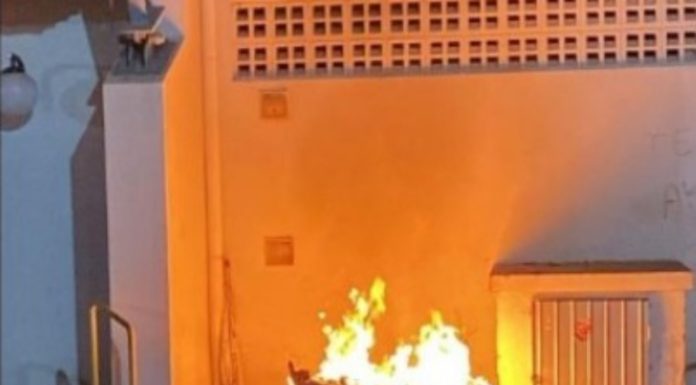 Lixeira da Prefeitura é Incendiada no Bairro Lagoão