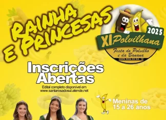 Santa Rosa do Sul: Inscrições abertas para escolha das soberanas da Polvilhana