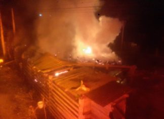 Casa abandonada pega fogo em São João do Sul