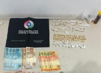 Mega operação da PM estoura ponto de tráfico e apreende grande quantidade de drogas no Arroio do Silva