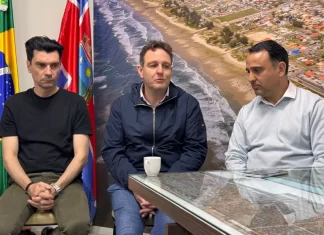 Deputado Ricardo Guidi e Delegado Geral Ulisses Gabriel visitam Balneário Gaivota