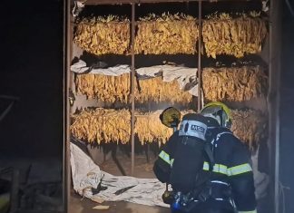 Incêndio atinge estufa de fumo em Araranguá