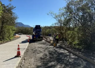 Pavimentação da Serra do Faxinal atinge 85% de execução