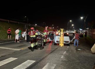 Colisão frontal deixa vítimas feridas na marginal da BR-101 em Sombrio