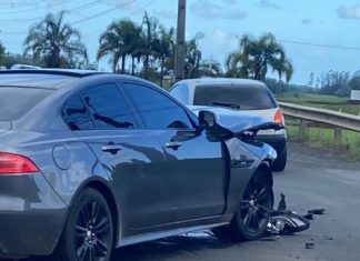Motorista de Jaguar é preso por embriaguez após acidente que deixou três feridos na SC-447, em Morro Grande