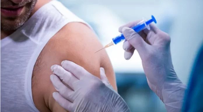 Saúde de Gaivota na campanha de vacinação contra o sarampo