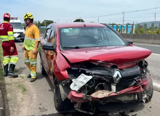 Acidente na BR-101 entre Coruja e Guarita, em Sombrio
