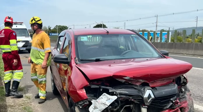Acidente na BR-101 entre Coruja e Guarita, em Sombrio