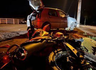 Motoboy fica ferido em colisão na SC-290, em Praia Grande