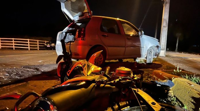 Motoboy fica ferido em colisão na SC-290, em Praia Grande