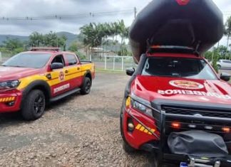 Bombeiros encontram corpo de jovem desaparecido em Turvo